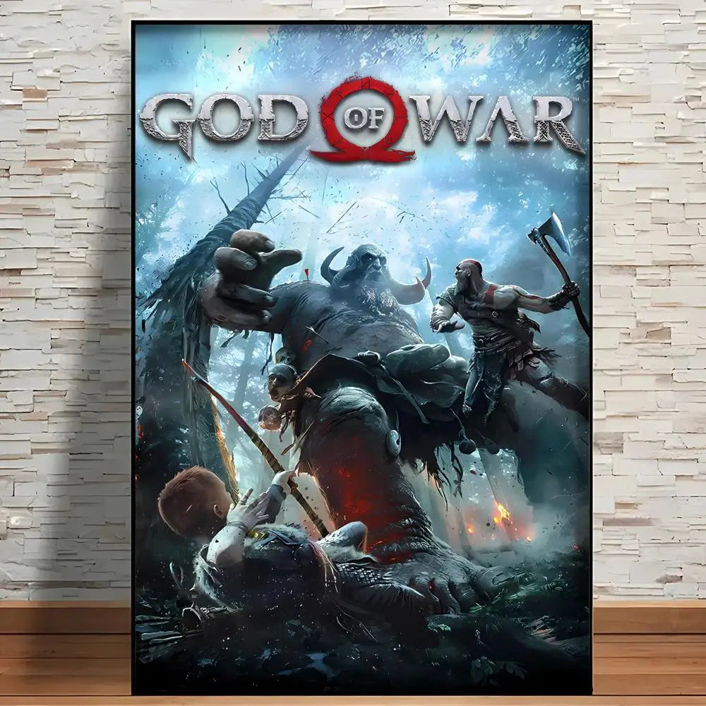 Classic Game G-God Of War Poster Modern Aesthetic Wall Art Print Room Decoration Items for Bedroom Home Decor Gift