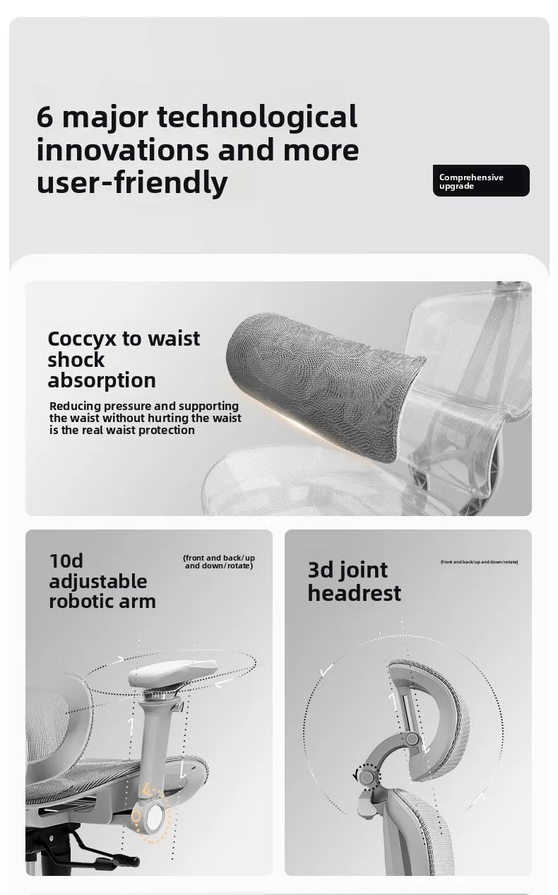 Przenośny minimalistyczny fotel ergonomiczny z podłokietnikiem 10D, fotel komputerowy, biurowy, do nauki i gamingowy Gravitysturdy and durable