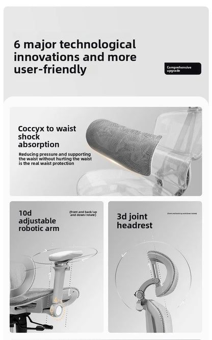 Przenośny minimalistyczny fotel ergonomiczny z podłokietnikiem 10D, fotel komputerowy, biurowy, do nauki i gamingowy Gravitysturdy and durable