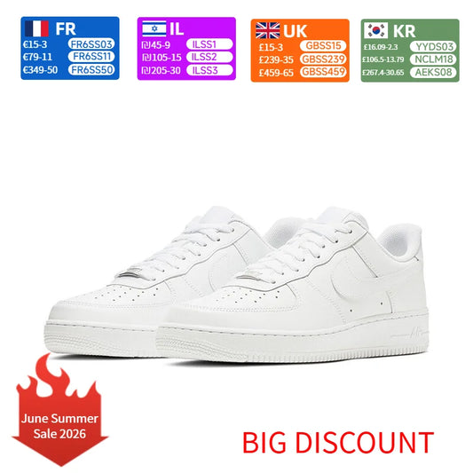 Nike Air Force 1 '07 Sneakers casual da uomo Iconiche scarpe basse in pelle classiche e comode CW2288-111