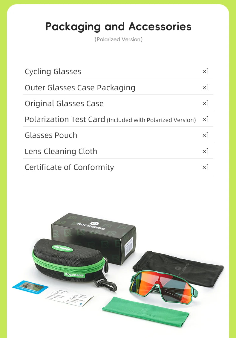 ROCKBROS Children's Cycling Glasses Polarized Photochromic Lens Children Bicycle Glasses Non-Slip Rubber Temple Arm Bike Glasses