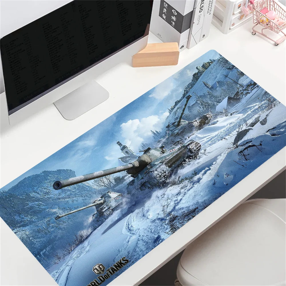 HD Custom World of Tanks stor gaming-musemåtte, stor størrelse, anime-musemåtte, personliggjort til CS:GO, Zelda, World of Warcraft, skrivebordsunderlag