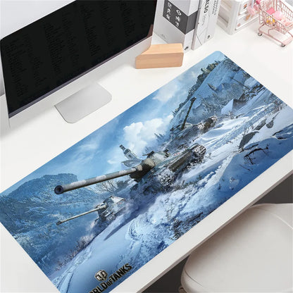 HD Custom World of Tanks stor gaming-musemåtte, stor størrelse, anime-musemåtte, personliggjort til CS:GO, Zelda, World of Warcraft, skrivebordsunderlag