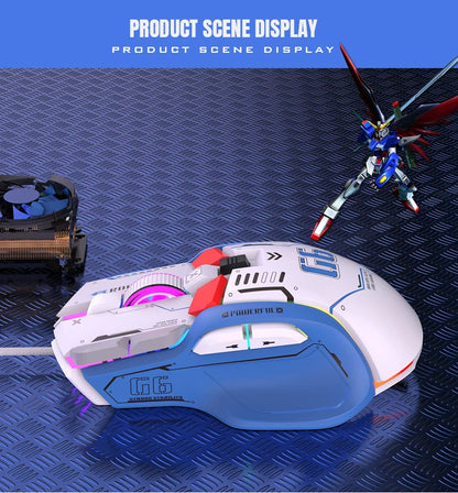 High-end Programmable Gaming Mouse Wired 12800dpi 12 keys RGB Game Mice for Windows IOS  Home Office Laptop PC