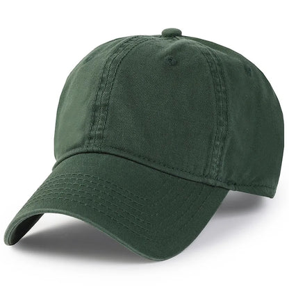 Herr och dam, oversize XXL 100% bomull, stor basebollkeps för stora huvuden 56-63cm(23.5"-25.5"), justerbar enfärgad dad cap