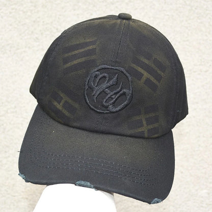 Kpop Embroidered Vintage Washed Baseball Cap Mens Womens Retro Distressed Cotton Dad Hat Streetwear Adjustable Snapback