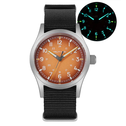 ML24 Field Watch Mens 38mm Vintage Military Style VH31 Sweep Quartz Domed Sapphire Super C3 Lume 316L Steel 100M