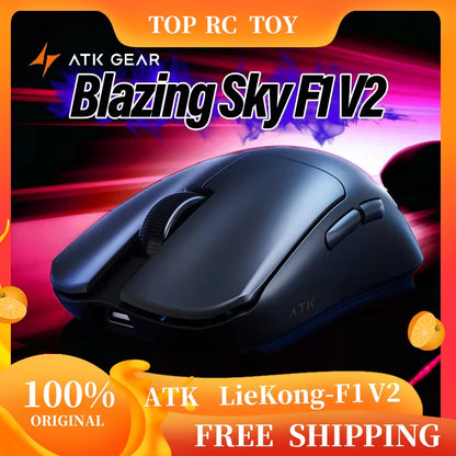 Ratón gaming inalámbrico trimodo ATK F1 V2 Ultra MAX PAW3950, doble 8K, ligero y ergonómico, ratón esports, accesorio personalizado para PC