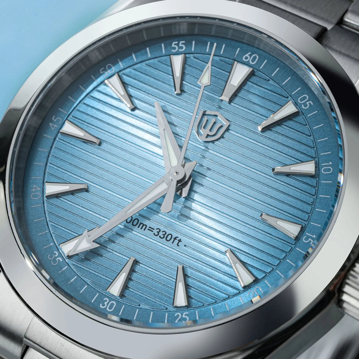 Watchdives WD0006 -kello, VH31-koneisto sujuvalla sekuntiviisarilla, kaareva safiirilasi, BGW9-heijastava pinnoite, vesitiivis 10 baariin asti, 38 mm, vintage-tyyli