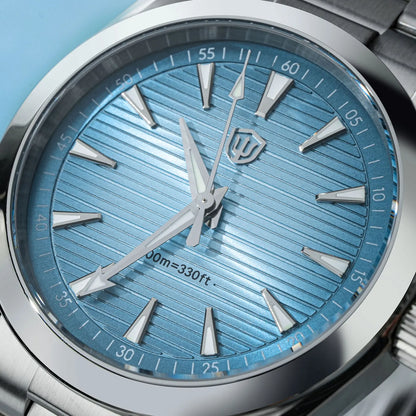 Watchdives WD0006 -kello, VH31-koneisto sujuvalla sekuntiviisarilla, kaareva safiirilasi, BGW9-heijastava pinnoite, vesitiivis 10 baariin asti, 38 mm, vintage-tyyli