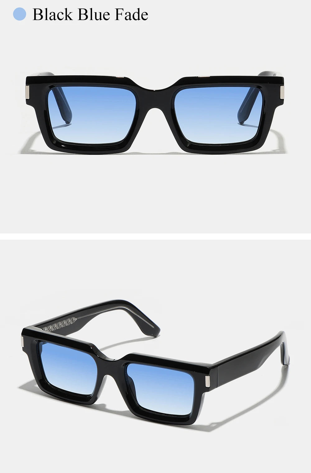 Ruiao 2026 retro black designer sunglasses vintage for women luxury square rectangular man UV400 Propionate insert pin eyewear
