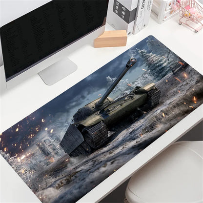 HD Custom World of Tanks stor gaming-musemåtte, stor størrelse, anime-musemåtte, personliggjort til CS:GO, Zelda, World of Warcraft, skrivebordsunderlag