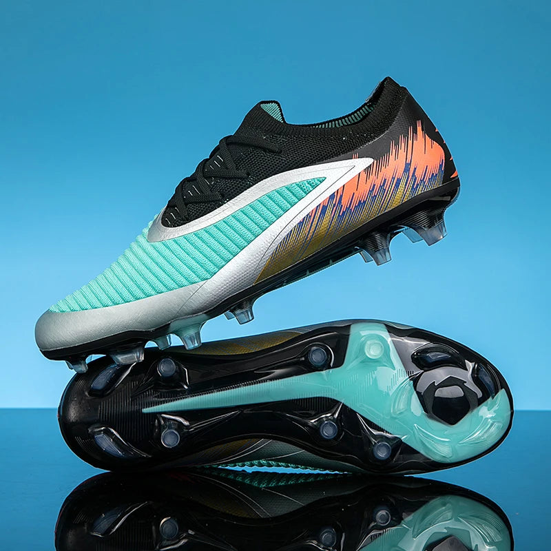 Nouvelles chaussures de football pour hommes, ultralégères, pour l'entraînement en extérieur, livraison directe, chaussures de foot à crampons longs FG antidérapantes