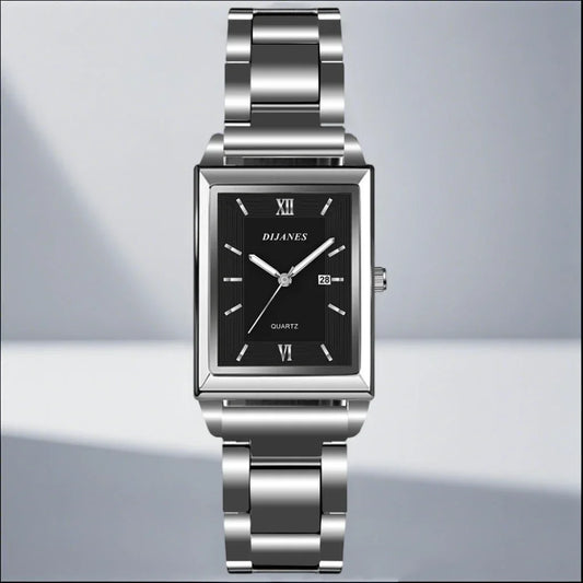 Fashion Watches for Men Luxury Rectangle Stainless Steel Men's Quartz Wristwatch Business Man Watch Clock Gift relogio masculino