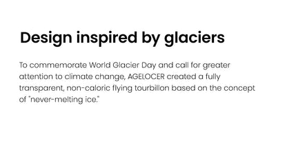 AGELOCER Limited Edition „Ice Never Melts“ Luxuriöse mechanische Handaufzugsuhr mit Free-sprung Crystal Tourbillon