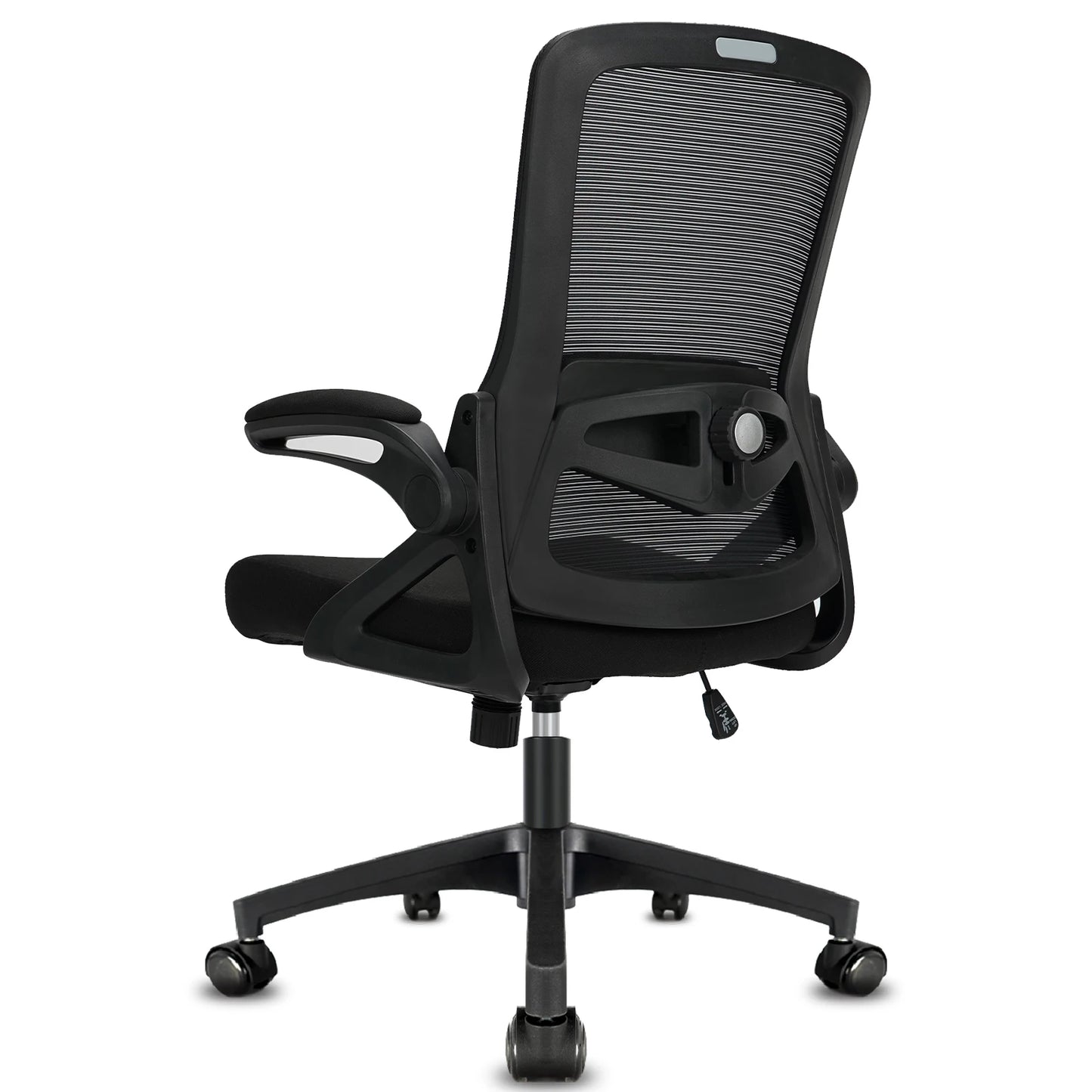 Milacyee Ergonomic Office Chair with Lumbar Support, Adjustable Desk Chair, 90° Flip-Up Armrest, Height Adjustable Mesh Executive Chair