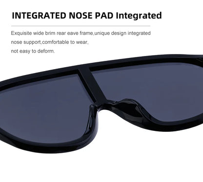 Trendy Oversized One Piece Sunglasses Women Men 2026 Luxury Brand Designer Sun Glasses Fashion Shield Shades Big Frame Eyewear