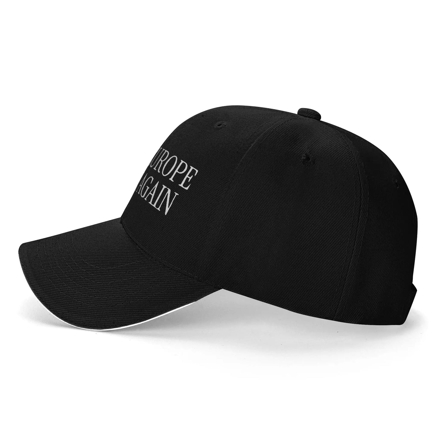 Make Europe Great Again  White Text Sun Baseball Cap Spring Unisex-Teens  Hip Hop Hats Casual Outdoor Sports Baseball Caps