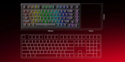 Teclado AKKO TAC75 HE con interruptores magnéticos, teclado gaming 75%, Rapid Trigger 0.005mm, 8K RGB, con cable, teclado personalizado para esports para gamers
