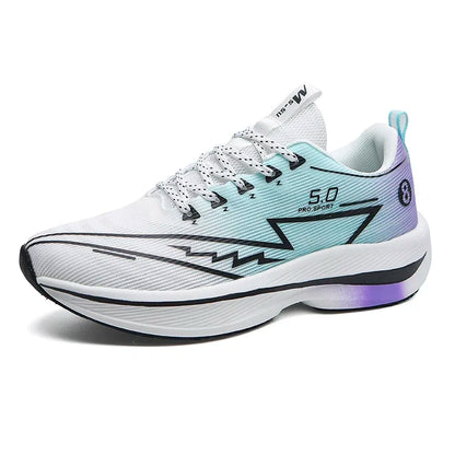 New Men's Carbon Plate Running Shoes Soft Cushion Shock Absorbing Sports Shoes Unisex Sneakers Light Anti-Slip Training Shoes