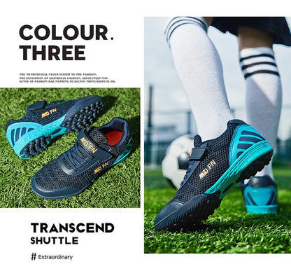 Personality Stylish And Comfortable Boys Girls Training Game Sneakers Indoor Outdoor Lawn Youth Student Soccer Shoes 29-39#