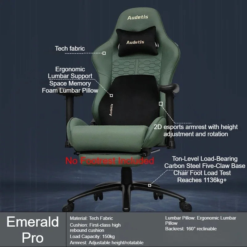 Office Ergonomic Gaming Chair Computer Desk Chair with Armrests, Comfortable Ergonomic Gaming Chair for Home Office, Bedroom & Gaming Room, Technology Fabric Executive Chair