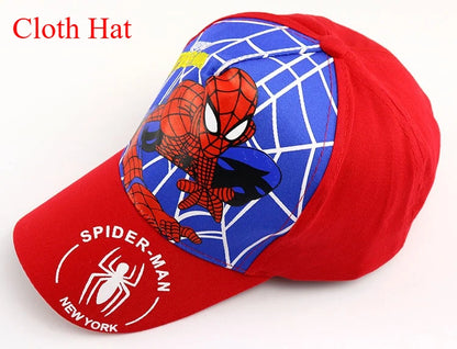 Marvel Anime Figure Spider-Man Cartoon Baseball Cap Cotton Polyester Peaked Cap Boy Girl Headwear Accessories Kids Birthday Gift