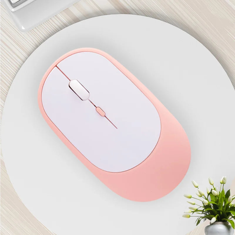 Bezdrátová myš Lenovo USB dobíjecí ergonomická s nastavitelným DPI, tichá kancelářská optická myš 2.4G Bluetooth pro hraní i kancelář
