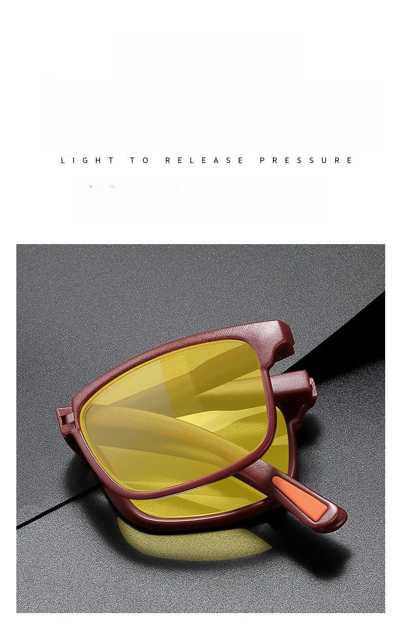 Night Vision Retro Square Women Anti Blue Light Sunglasses UV400 Men Computer Game Anti Radiation Red Orange Sleep Lens Eyewear