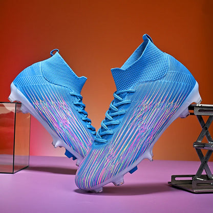 Nouvelles chaussures de football professionnelles pour hommes, chaussures de football antidérapantes, unisexes, respirantes, chaussures de futsal, nouvelles chaussures à crampons, livraison directe, ultralégères
