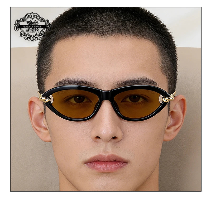 Trendy Luxury Brands Women's Cat Eye Tortoiseshell Sunglasses UV400 Oval Glasses For Woman Fashion Designer Classical Glasses