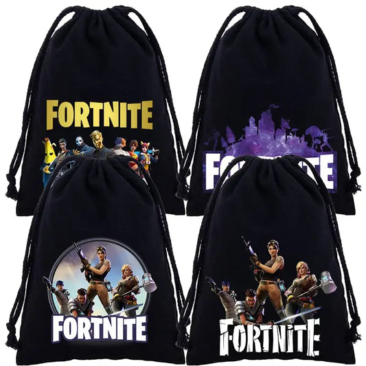 Fortnite-poikien ja -tyttöjen kiristysnyöripussit, sarjakuva- ja animepainatuksella, suuri kapasiteetti, säilytyspussi, ostoskassi, käsilaukku, uusi söpö syntymäpäivälahja