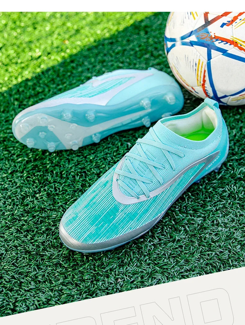 Nouvelles chaussures de football pour hommes, crampons longs pour adultes, chaussures de sport pour l'entraînement en extérieur, respirantes, antidérapantes, confortables pour les garçons, pour les matchs