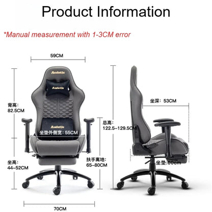 Office Ergonomic Gaming Chair Computer Desk Chair with Armrests, Comfortable Ergonomic Gaming Chair for Home Office, Bedroom & Gaming Room, Technology Fabric Executive Chair