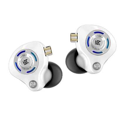 Auriculares IEM Gaming KZ Gale – Monitores In-Ear HiFi com driver superlinear e cabo de 2 pinos destacável banhado a prata