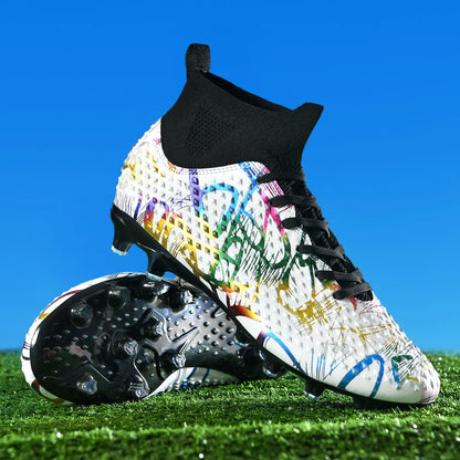 Chaussures de football spéciales pour les nouveaux élèves, chaussures de football d'entraînement pour adolescents, compétitions, tailles 31-46 #   Chaussures de sport d'extérieur montantes pour étudiants
