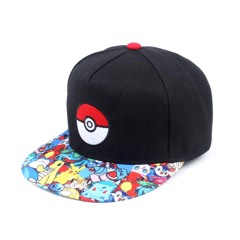 Pokemon Baseball Cap Pikachu Hat Pokemon Cosplay Hip Hop Cap for Girl Boy Children kids Anime Figures Toy Gift Cartoon Hat