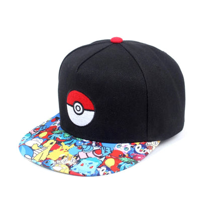 Pokemon Baseball Cap Pikachu Hat Pokemon Cosplay Hip Hop Cap for Girl Boy Children kids Anime Figures Toy Gift Cartoon Hat