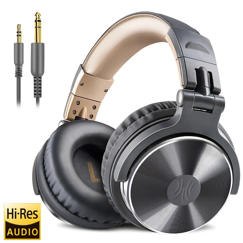 OneOdio Over Ear Headphones HiFi Studio DJ Headphones Wired Gaming Headset with Mic, Professional Monitor Headphones for PC, Phone & Music Production