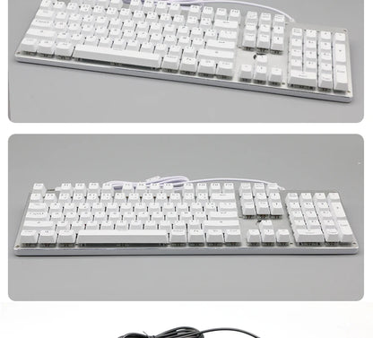 104 Tasten Koreanische, französische, russische, spanische und deutsche hintergrundbeleuchtete Tastenkappen für mechanische Tastaturen mit MX-Switches, OEM-Profil, ABS-Keycaps, DIY