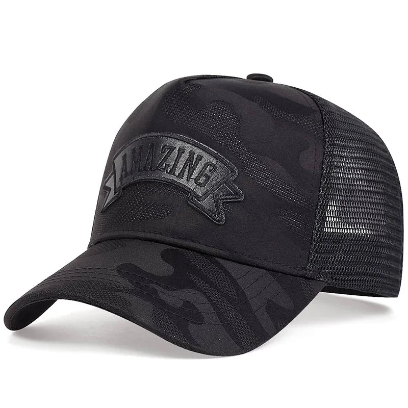 Czapki baseballowe unisex z niesamowitym haftem literowym – wiosna/lato, na świeżym powietrzu, z regulacją, czapki codzienne, czapki chroniące przed słońcem