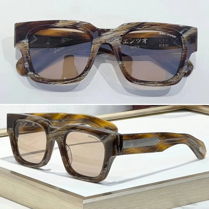 ENZO EPOXY 10th Anniversary Edition Large 51 Size Frame Red Turtle Shell Green Handcrafted Japanese Sunglasses