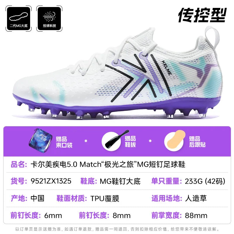 Kelme Herren-MG-Fußballschuhe für Indoor und Kunstrasen, kurze Stollen, professionelle Match-Fußballschuhe, rutschfeste Trainings-Turfschuhe