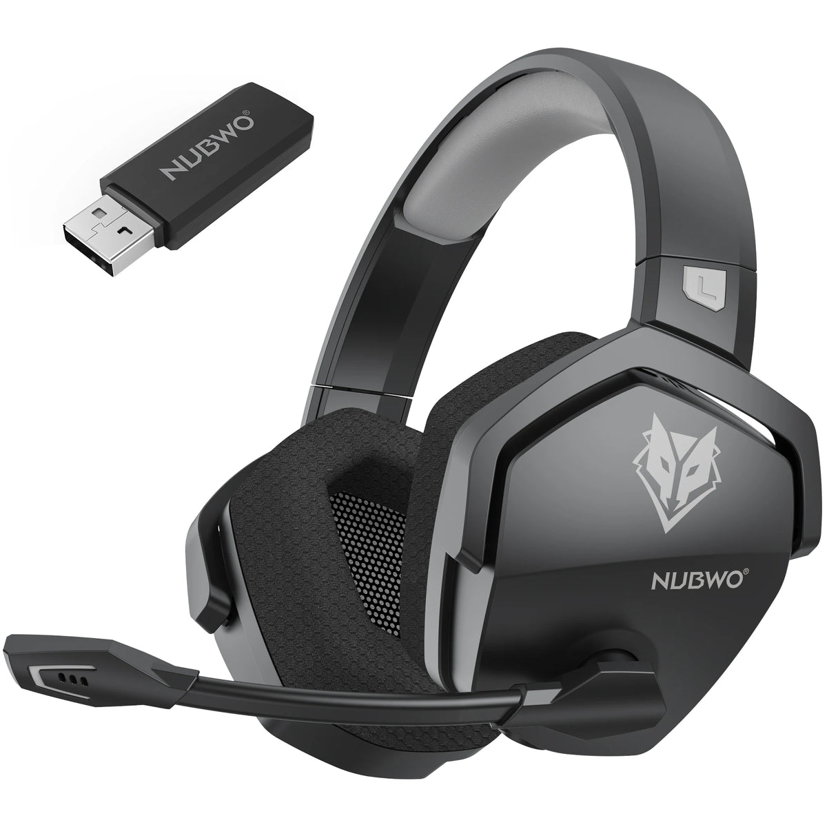 NUBWO G06 Casque de jeu double sans fil avec microphone pour PS5, PS4, PC, mobile, Switch, casque de jeu Bluetooth 5.3 2,4 GHz