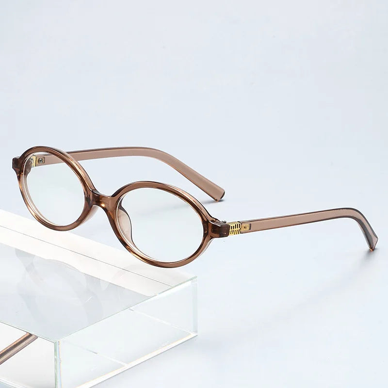 Small Fashion Oval Leopard Sunglasses Women Lovely Ins No Makeup Anti Blue Light Glasses Cute Decorative Computer Glasses 선글라