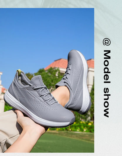 Zapatos deportivos de golf para hombre impermeables de cuero de alta calidad, zapatos deportivos para competición de golf, zapatos formales para campo de golf, zapatos de entrenamiento para hombre