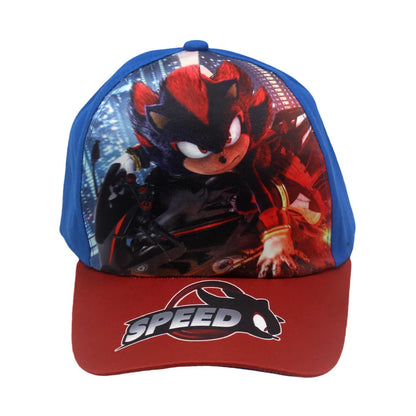 Najnowsza regulowana czapka baseballowa dla dzieci Sonic Print 48–54 cm z motywem anime Tails i Knuckles, czapka przeciwsłoneczna z motywem cienia, niebieski jeż, czapka dla niemowląt na świeżym powietrzu, prezent