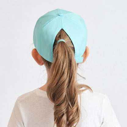 Fashion High Ponytail Kids Boy Hat Sun Hats Baseball Caps Solid Color Travel Caps Sun-proof Wide Brimmed Peaked Caps Hat