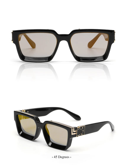 Ruiao Retro Black Millionaire Shades Luxury Sunglasses 2026 For Men Designer Famous Brand Square Sun Glasses Man Women Sunglass