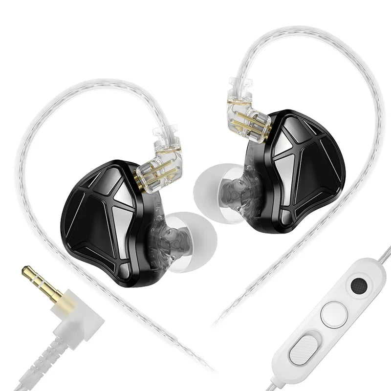 KZ Axas Gaming Earbuds Wired IEM HiFi Bass Headphones with Microphone, FPS Gaming Earphones, KZ Axas In-Ear Monitor Earbuds for PC Mobile & Console Gaming
